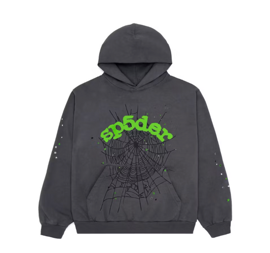 Sp5der Wait Web Hoodie Slate Grey