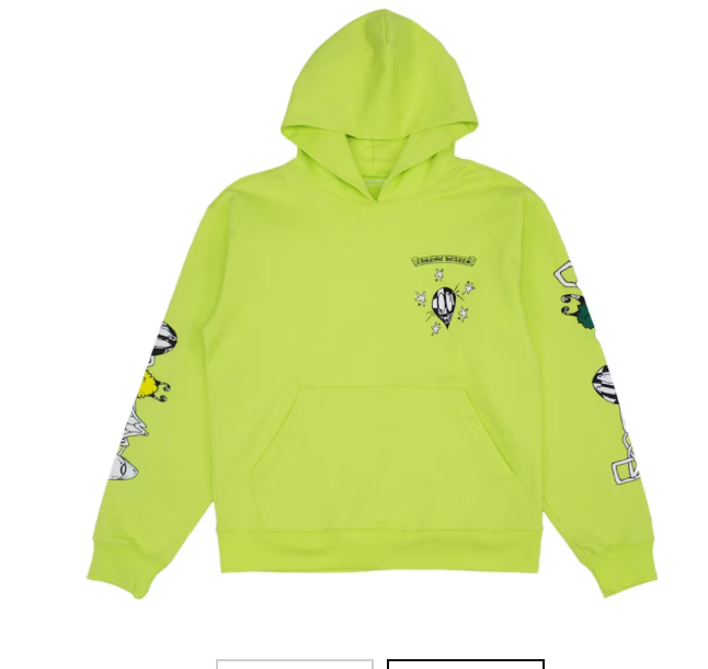 Chrome Hearts Matty Boy Link Hoodie Lime Green