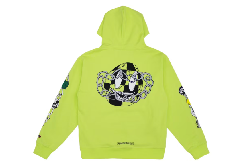 Chrome Hearts Matty Boy Link Hoodie Lime Green