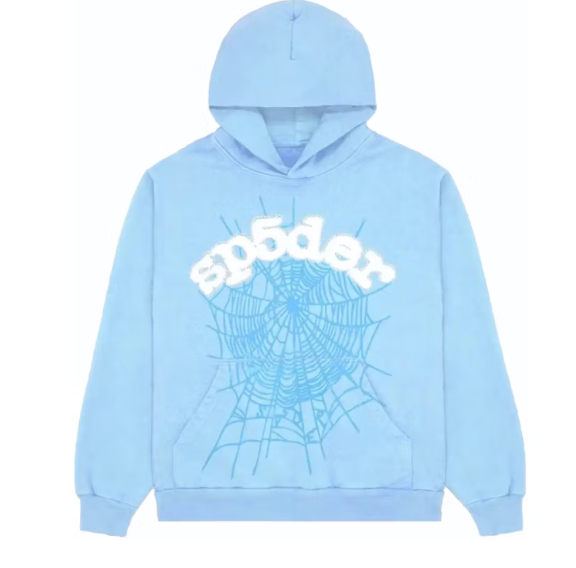 Sp5der Web Hoodie Sky Blue