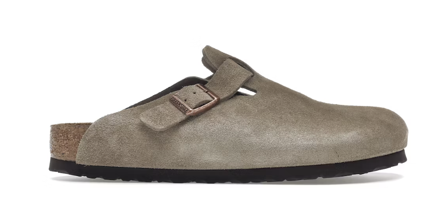 Birkenstock Boston Soft Footbed Suede Taupe