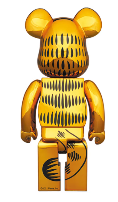 Bearbrick Garfield 100% & 400% Set Gold Chrome Ver.