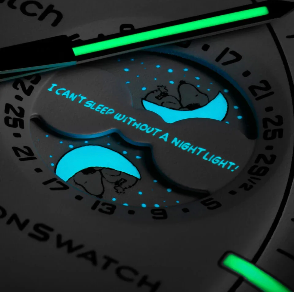 Swatch x Omega Bioceramic Moonswatch Mission To Moonphase Snoopy