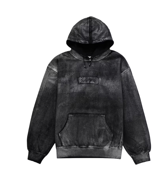 Supreme MM6 Maison Margiela Foil Box Logo Hooded Sweatshirt Black