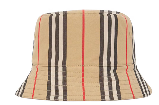 Burberry Reversible Icon Striped Bucket Hat Beige
