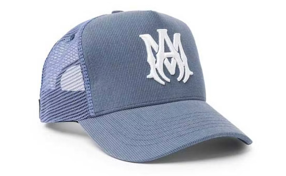 AMIRI MA Logo Trucker Cap Pond Blue/White