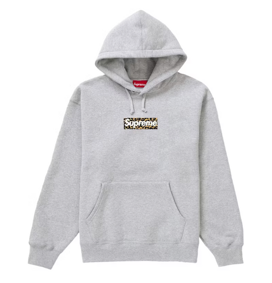 Supreme Shanghai Box Logo Hoodie Heather Grey